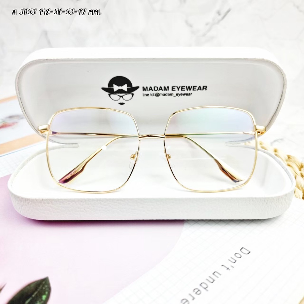 (พร้อมส่ง) แว่นตา เลนส์ตัดใหม่สไตล์เกาหลี สั่งตัดได้ทั้ง สายตา/กรองแสง รุ่น A-3053