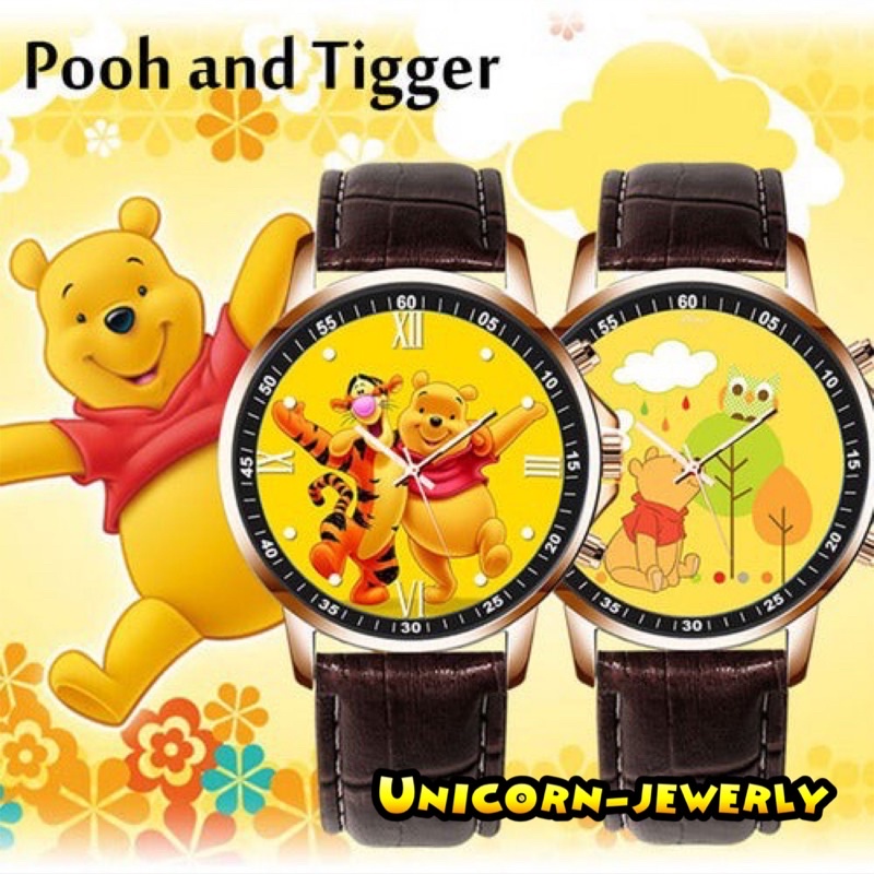 นาฬิกาหมีพูห์ Winnie the pooh สายหนัง พร้อมส่ง