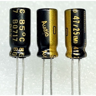 Nichicon Audio 47uf 25v For Audio Capacitor ตัวเก็บประจุ คาปาซิเตอร์