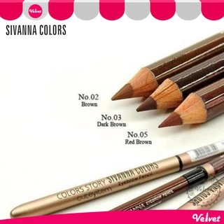 [📦 ส่งด่วน - ราคาถูก ] Sivanna ดินสอเขียนคิ้ว Colors Story Eyebrow Pencil ES004