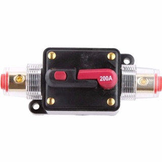 200 Amp In-Line Auto Manual ฟิวส์รถยนต์ Reset Circuit Breaker Car Stereo Audio Fuse 12V