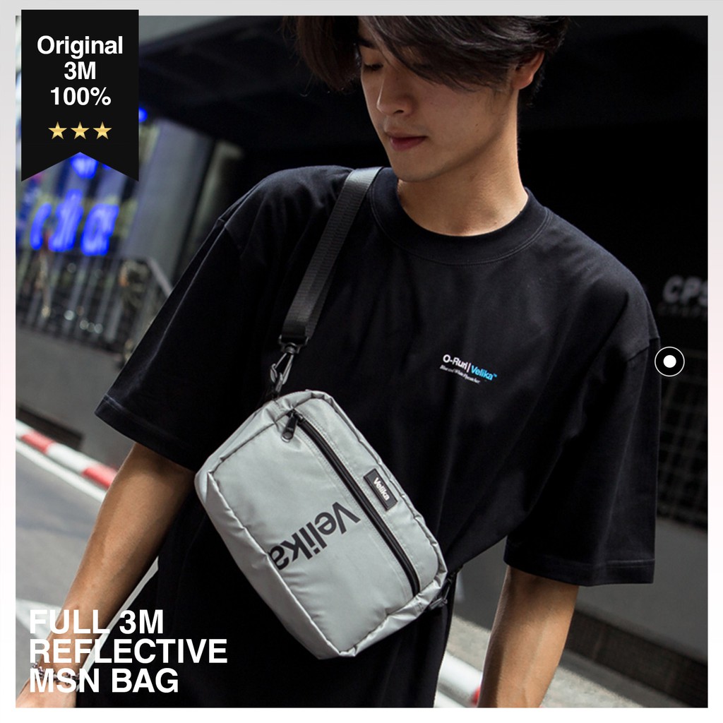 กระเป๋า Reflect สะท้อนแสง - "Full 3M" Reflective MSN Logo Bag | Velika