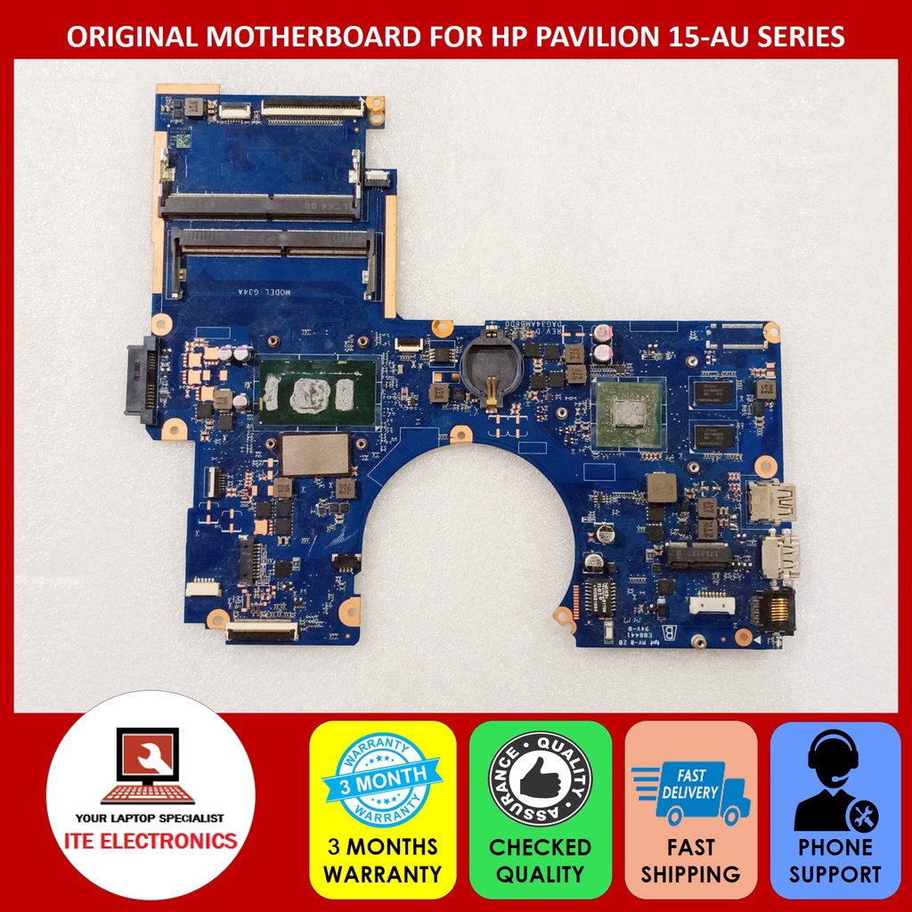 HP PAVILION 15-AU INTEL i5-7200U NVIDIA GeForce 940MX MOTHERBOARD G34A DAG34AMB6D0