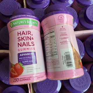 ของแท้ พร้อมส่ง กัมมี่ บำรุงผม เล็บ ผิว Nature’s Bounty Advanced Hair Skin Nails