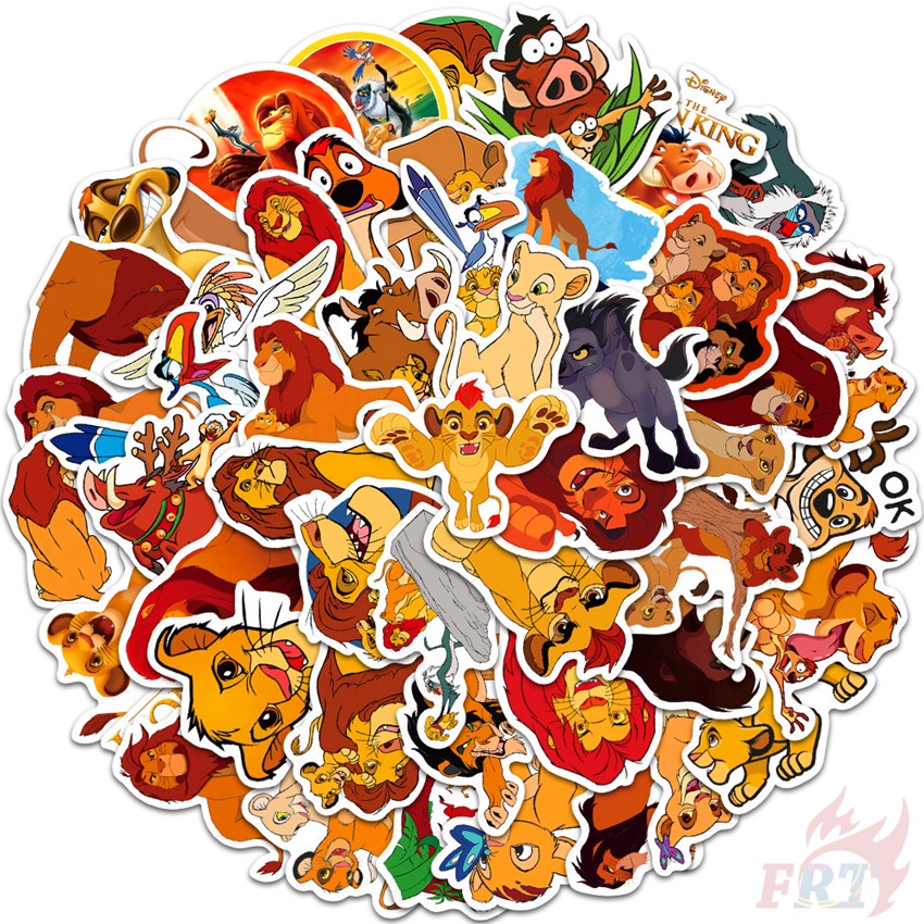 50Pcs/Set The Lion King Series 01 Stickers Simba DIY Fashion Waterproof Doodle Decals Stickers