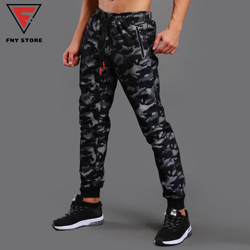กางเกงลำลองลายพรางขายาว กางเกงแฟชั่น สปอร์ต Jogger Pants