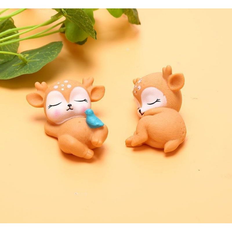 กวาง ตุ๊กตาแต่งบ้าน แต่งสวน ตุ๊กตากวางน้อยพลาสติก