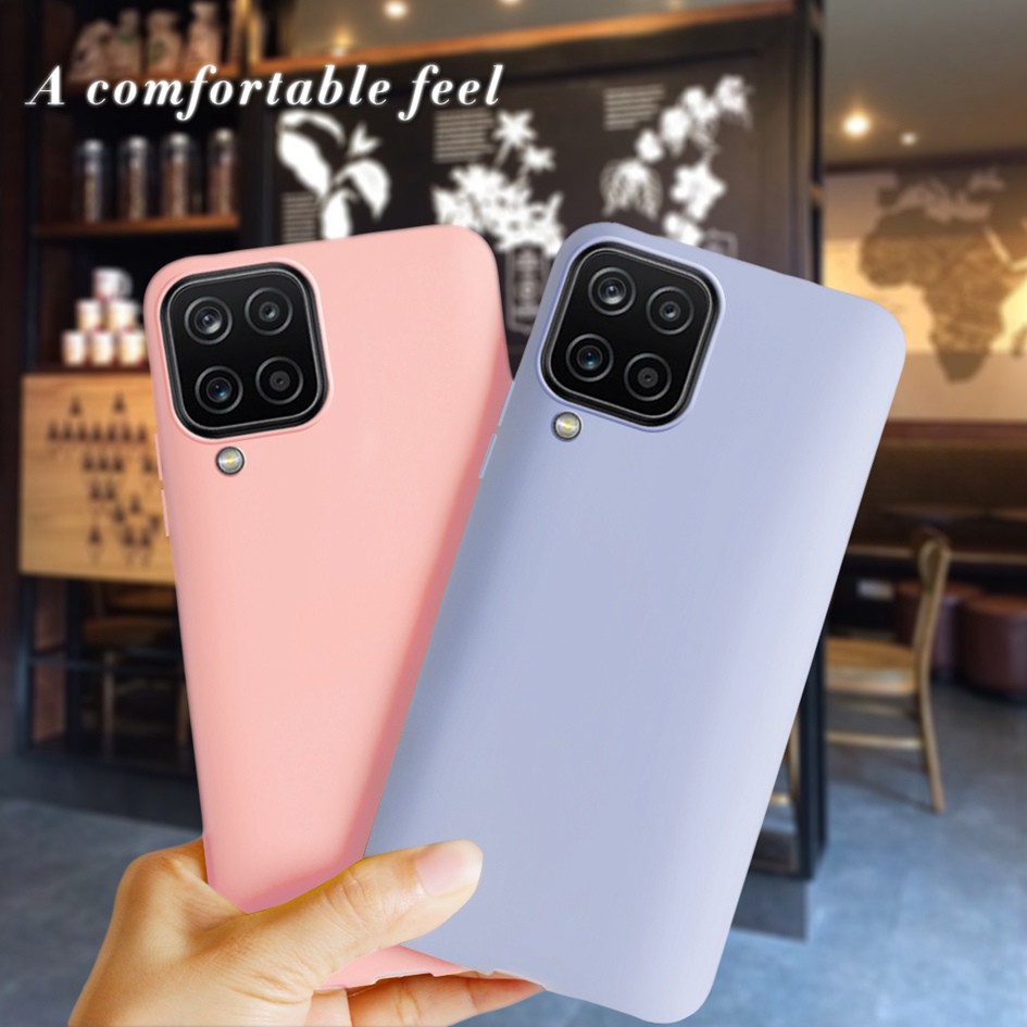 เคสโทรศัพท์มือถือ TPU นิ่ม สีพื้น เนื้อแมตต์ สําหรับ Samsung Galaxy A12 5G A31 A41 A2 Core #7