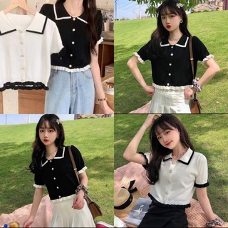 ครอปไหมพรม เสื้อไหมพรมแฟชั่น ไลฟ์สดเท่านั้น