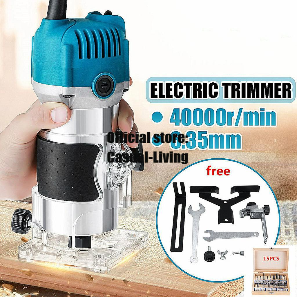 ไม้ไฟฟ้าTrimmerไม้ลามิเนตปาล์มเราเตอร์35000Rpmไฟฟ้ามือTrimmerขอบเข้าร่วมเครื่องมืองานไม้1280W