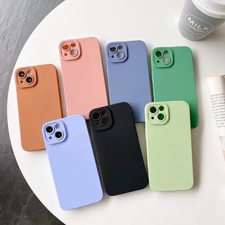 เคสซิลิโคสนิ่มกันกล้อง สีทึบ สีลูกกวาด บาง TPU เคส samsung A13 4g 5g A03 A12 A22 4g 5g M12 A53 5g A03S