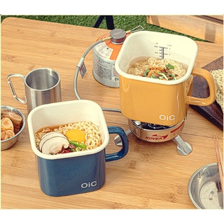 กระป๋องเคลือบ แคมป์ปิ้ง หม้อ Home Living Storage Induction (IH) ที่มีจำหน่าย ที่เก็บสูญญากาศ OIC Enamel Jug