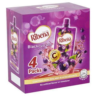 เครื่องดื่ม Ribena Blackcurrant ผลไม้ 4 x 330ml