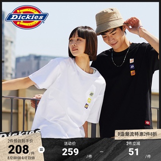 【พร้อมส่ง】เสื้อยืดลําลอง ผ้าฝ้ายแท้ แขนสั้น ทรงหลวม พิมพ์ลาย Dickies ใส่สบาย เหมาะกับฤดูร้อน สําหรับผู้ชาย 010366