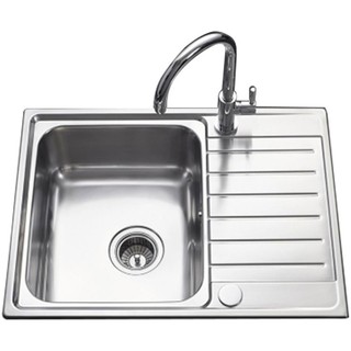 Embedded sink BUILT-IN SINK 1B1D MEX DLS60B STAINLESS STEEL Sink device Kitchen equipment อ่างล้างจานฝัง ซิงค์ฝัง 1หลุม