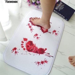 ‴ Bathmat Scare เพื่อนของคุณ Bloody Footprint Bath พรมห้องน้ำพรมลื่น