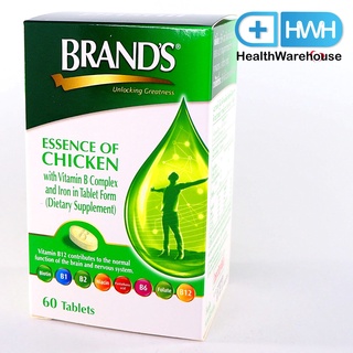 Brands Essence of Chicken with Vitamin B complex and Iron 60 เม็ด แบรนด์เม็ดซุปไก่สกัดผสมวิตามิน บีรวมและธาตุเหล็ก 60