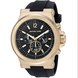 ORIGINAL Michael Kors MK8445 MK8184 MK8295 MK8296 MK8152 Dylan Gold-Tone Black Silicon Mens Watch