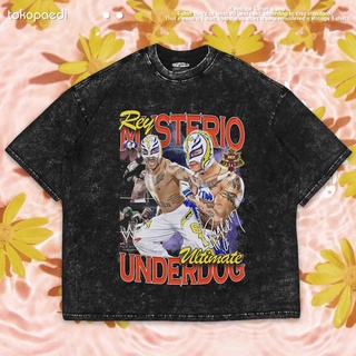 เสื้อยืด โอเวอร์ไซซ์ พิมพ์ลาย WWE REY MYSTERIO SMACKDOWN | 001 | Unisex