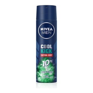 NIVEA นีเวีย เมน คูลคิก สเปรย์ คูลเฟรช ระงับกลิ่นกาย 150 มล.