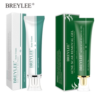 【เซต2ชิ้น】BREYLEE ครีมลดรอยแผลเป็น + เจลแต้มสิว ลบรอยสิว ครีมลบรอยแผลเป็นจากสิว ยาลดสิว ลดรอยสิว ครีมลดสิว ครีมทาแผลเป็น