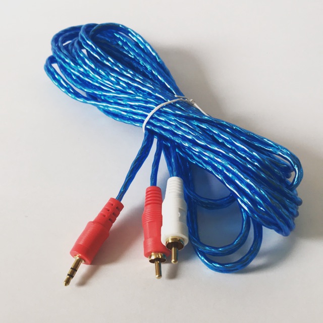 สายRCA Cable 5M 3.5mm(M)to RCA(M)2หัว สายสัญญาณเสียง ต่อหูฟัง/ลำโพง สายยาว5เมตร #3