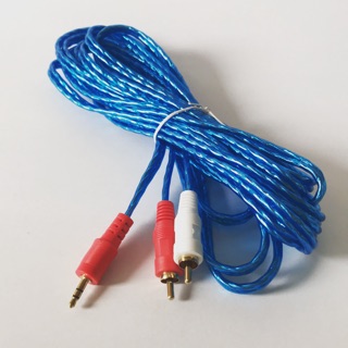 สายRCA Cable 5M 3.5mm(M)to RCA(M)2หัว สายสัญญาณเสียง ต่อหูฟัง/ลำโพง สายยาว5เมตร