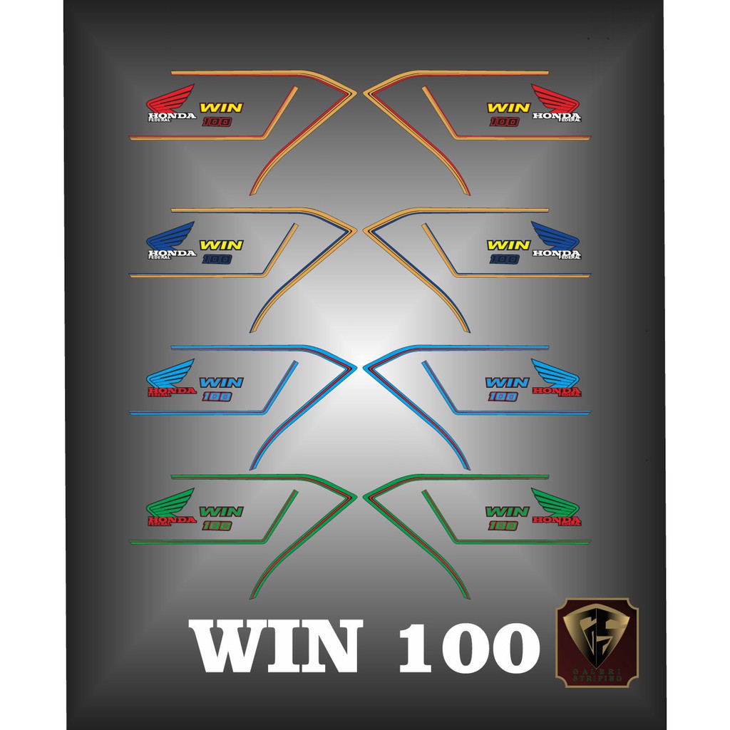 Win 100 v3 สติ๊กเกอร์ Striping