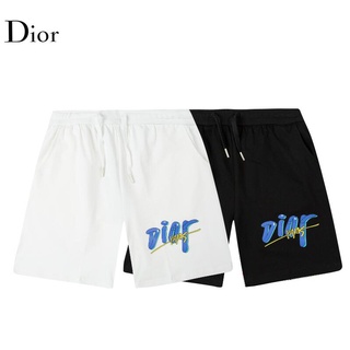 กางเกงขาสั้น ผ้าฝ้าย ลาย Dior สําหรับทุกเพศ