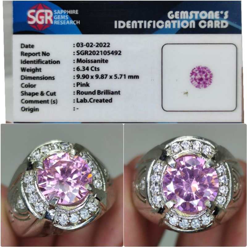 แผ่นเสียง Diamond Pink Moissanite Plus
