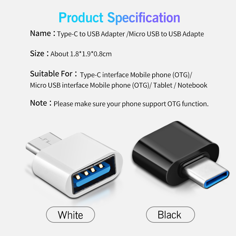 HdoorLink อะแดปเตอร์ไมโคร USB OTG ประเภท C USB ตัวผู้ ไปสู่ USB ตัวเมีย สำหรับแปลงสายเคเบิล - รูปที่ 7