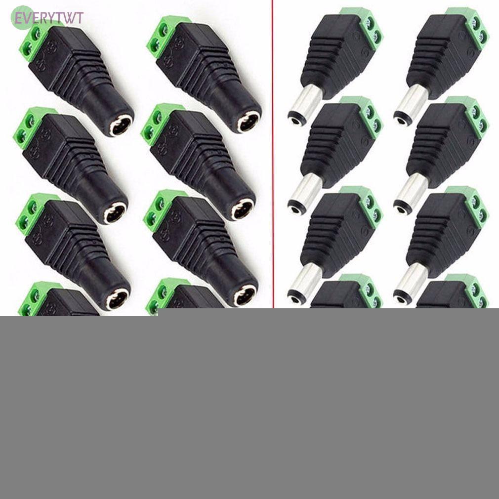 20 x male female dc power plug 12v terminal อุปกรณ์ปลั๊กเชื่อมต่อสําหรับกล้องวงจรปิดมีไฟ led