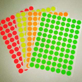 สติ๊กเกอร์สีสะท้อนแสงวงกลม 16 มิล 1 แผ่น 88 ดวง ยี่ห้อบอส