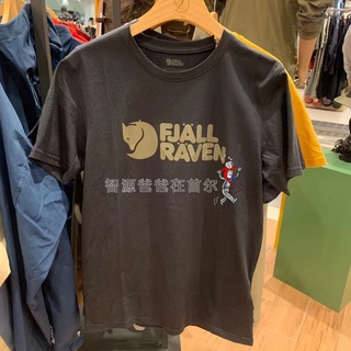 Fjallraven เสื้อยืดคอกลม แขนสั้น ผ้าฝ้าย พิมพ์ลายโลโก้สุนัขจิ้งจอกอาร์กติก สําหรับผู้ชายS-5XL