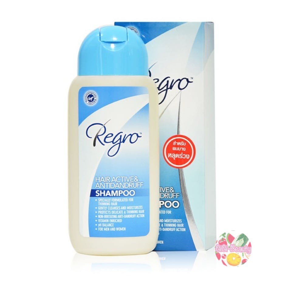 Regro Hair Active & Antidandruff Shampoo รังแค 200 ml แชมพูลดปัญหาผมร่วงและรังแค