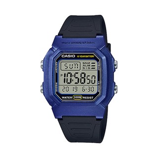 Casio นาฬิกาข้อมือผู้ชาย สายเรซิ่น สีน้ำเงิน รุ่น W-800HM,W-800HM-2A,W-800HM-2AVDF