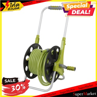 สายยางโรล SPRING W-04 1/2 นิ้วx30 ม. สีเขียว สายยางรดน้ำ HOSE REEL SPRING W-04 1/2INX30M GREEN อุปกรณ์รดน้ำต้นไม้