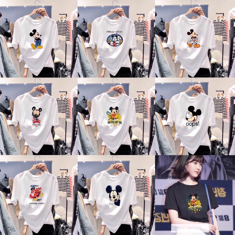 (ถูกที่สุด)พร้อมส่ง!! 🔥เสื้อยืด ลายมิกกี้เมาส์ มี 15 ลาย M-3XL!!💕✨