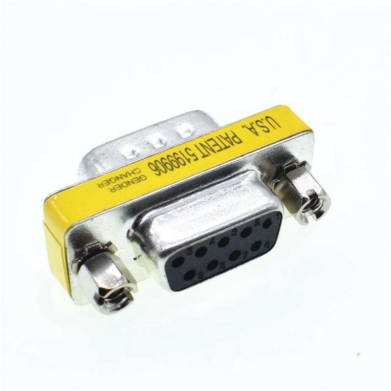 DB9 Female to Male Mini Gender Changer Adapter RS232 Serial Connector