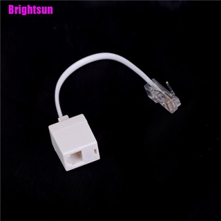 [Brightsun] Rj11 6P4C Female To Ethernet Rj45 8P8C Male F/M อะแดปเตอร์แปลงสายเคเบิ้ลโทรศัพท์มือถือ