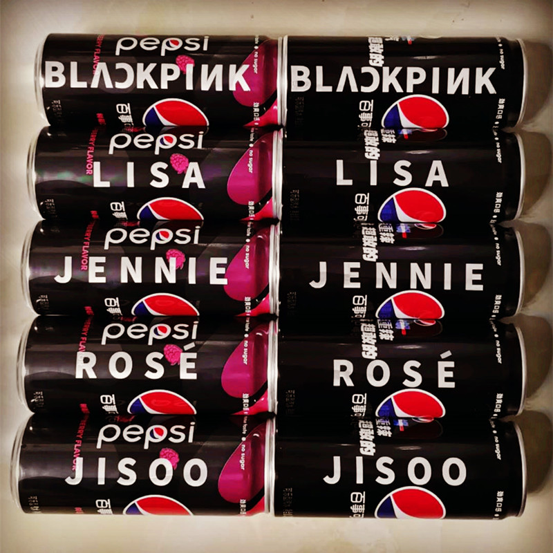 อุปกรณ์ต่อพ่วง BLACKPINKเป๊ปซี่ราสเบอร์รี่น้ำตาลฟรีสีดำ ...