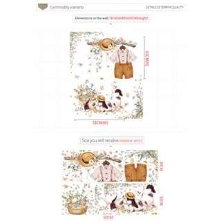 ฮจ250 ใบพืชดอกไม้สด อิน ลมรอบสติ๊กเกอร์ตกแต่งผนัง