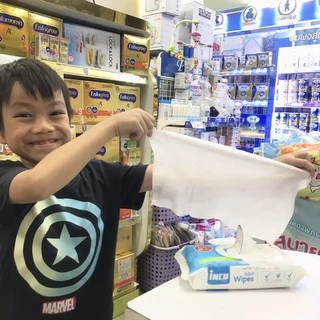 Inco อินโก้ ผ้าเช็ดทำความสะอาดผิวผู้ใหญ่ Size XL บรรจุ 40 แผ่นต่อห่อ ( ยกลังสุดคุ้ม 12 ห่อ )
