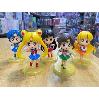 *งานจีน* เซเลอร์มูน Sailor Moon Big Head PVC Figure (Set of 5)