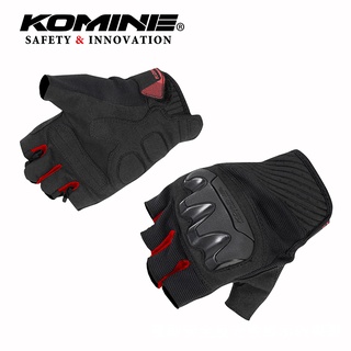 Komine GK-242 ถุงมือ แบบครึ่งนิ้ว ป้องกันข้อต่อ เหมาะกับฤดูร้อน สําหรับขี่รถจักรยานยนต์ KOMINE GK242