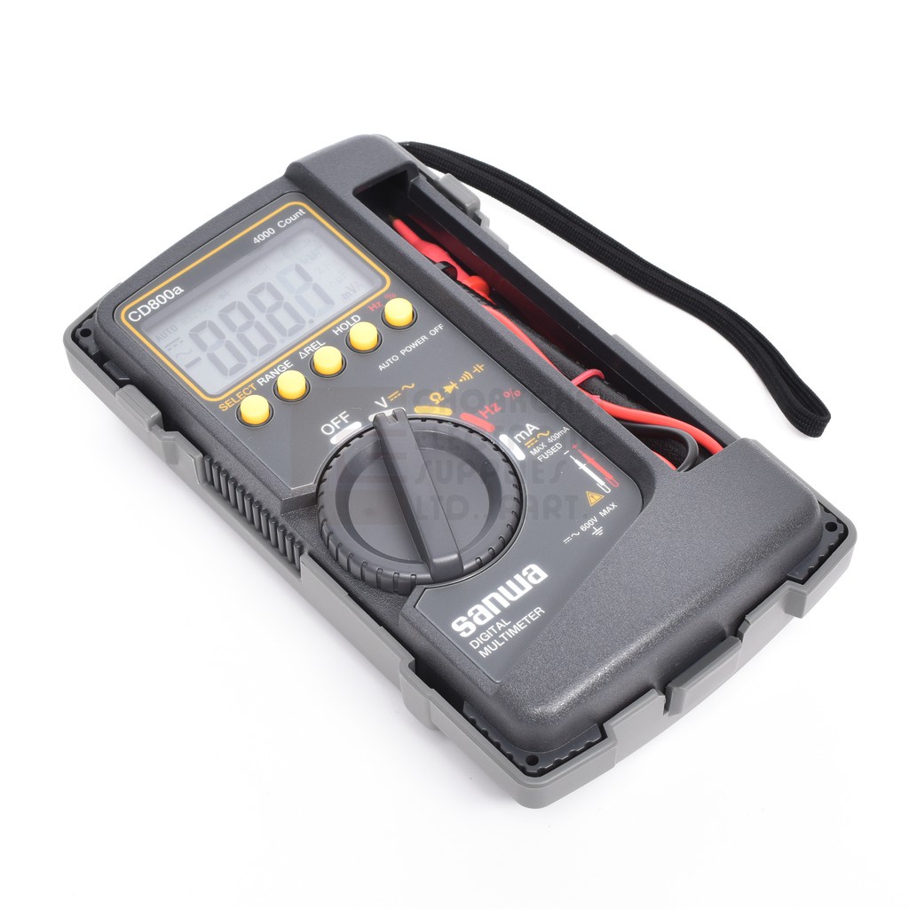 Sanwa ดิจิตอล มัลติมิเตอร์ รุ่น Cd800a ฟรี แหนบสแตนเลส 1ชิ้น Digital Multimeter Chgyufb55 3790