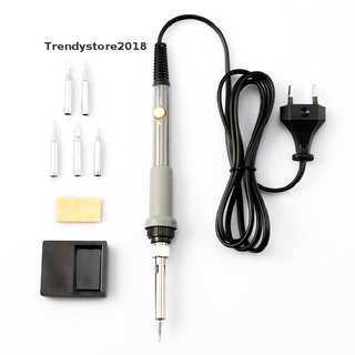 Trendystore2018 หัวแร้งไฟฟ้า ปลั๊ก EU 220V 60W ปรับอุณหภูมิได้