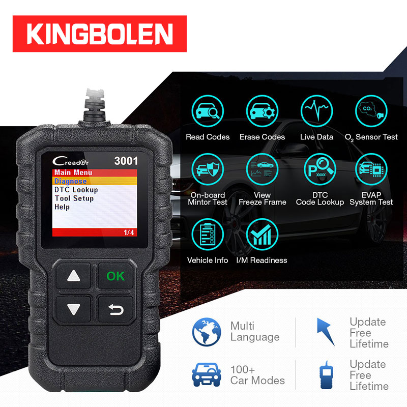 LAUNCH CR3001 V2.0 USB update Code Reader OBDII/EOBD เครื่องมือวินิจฉัยอัตโนมัติข้อมูล DIY OBD2 เครื