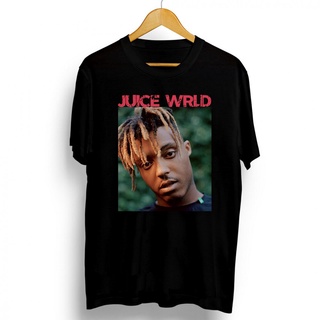 คอลูกเรือเสื้อยืดคอกลมเสื้อยืดแขนสั้น พิมพ์ลาย Juice Wrld Rapper สไตล์ฮิปฮอป ฮาราจูกุ สีดํา แฟชั่นฤดูร้อน สําหรับผู้ชายผ