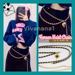 สร้อยเอว โซ่เอว Korean Waist Chain เกรด A งานสวยสายเกาหลีต้องมี สร้อยคล้องเอว สร้อยเอวสายฝอ ใส่ได้ทุกลุคโซ่แบบ 2 ชั้น